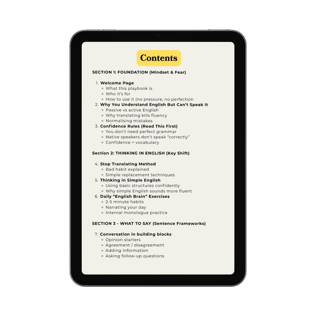 The English Speaking Confidence Guide