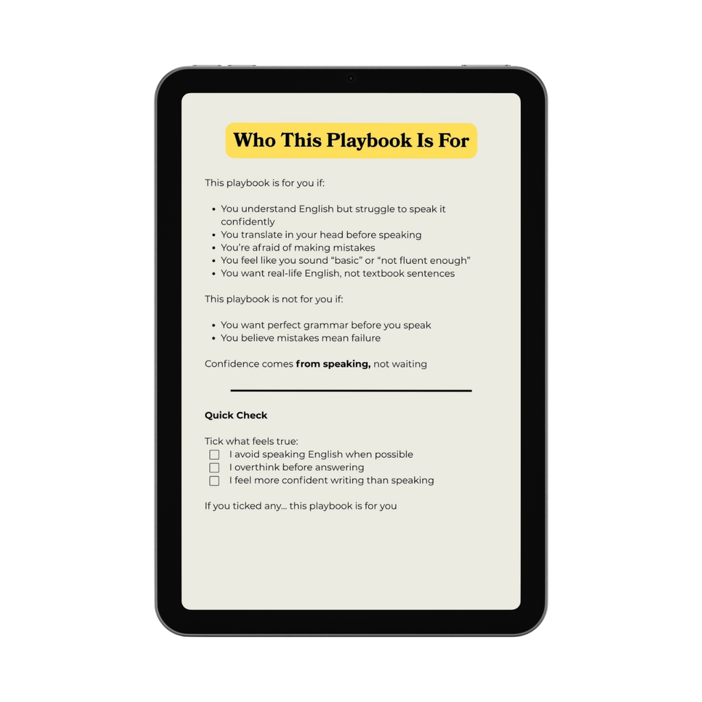 The English Speaking Confidence Guide